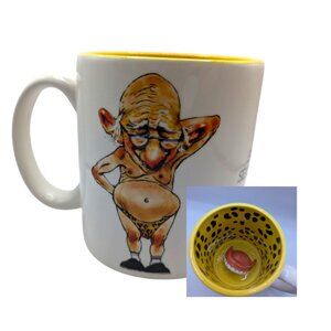 Coots Still a Sexy Beast denture mug funny 3D inside lepoard print 4 inch